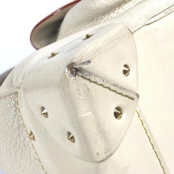 LOUIS VUITTON M91891 Suhali Spaerb Shoulder Bag Hand Bag Suhari leather White - Picture 7 of 16